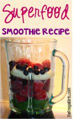 Superfood Smoothie Recipe at TheFrugalGirls.com