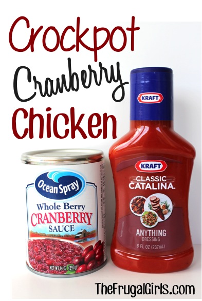 Crockpot Cranberry Chicken Recipe! {4 Ingredients} - The Frugal Girls