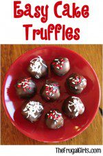Easy Cake Truffles Recipe from TheFrugalGirls.com