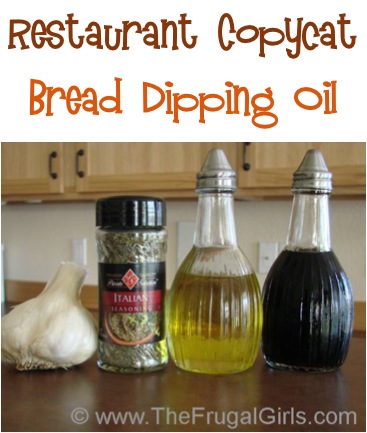 Restaurant Copycat Bread Dipping Oil Recipe - from TheFrugalGirls.com