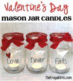 Valentines Day Mason Jar Candles