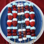 Red, White and Blue Fruit Kabobs!  {4th of July treat}