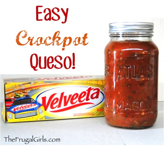 Crockpot Queso Recipe at TheFrugalGirls.com