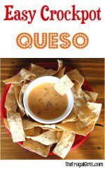 Easy Crockpot Queso Recipe from TheFrugalGirls.com