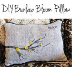 DIY Burlap Bloom Pillow