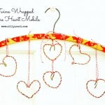 Vintage Twine Wrapped Wire Heart Mobile…