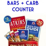 3 FREE Atkins Bars + Carb Counter!