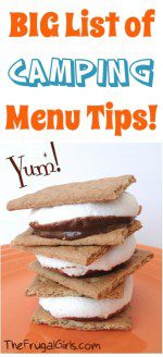 Camping Menu Tips