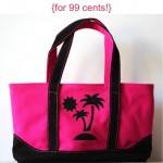 Thrift-Store Mini Beach Tote Makeover {+ HUGE Silhouette Sale!}