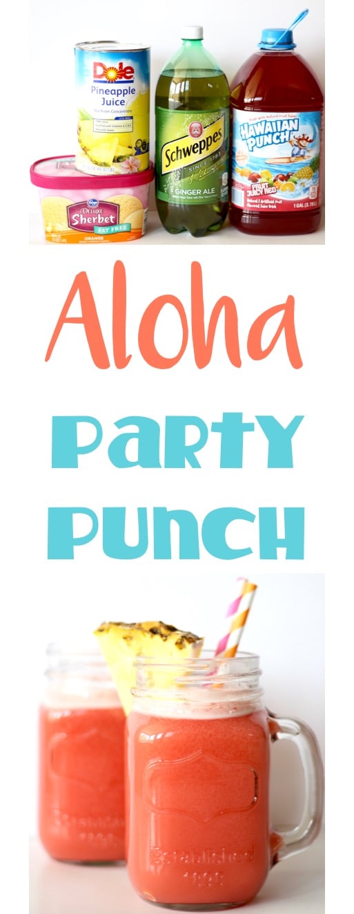Aloha Party Punch Recipe! {Just 4 Ingredients} The Frugal Girls