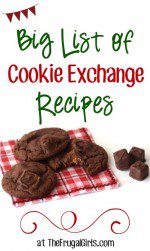 Big List of Cookie Exchange Recipes from TheFrugalGirls.com