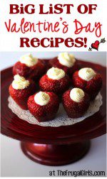 BIG List of Valentine's Day Recipes from TheFrugalGirls.com