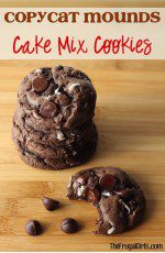 Copycat Mounds Cake Mix Cookies Recipe at TheFrugalGirls.com