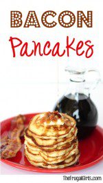 Bacon Pancakes Recipe from TheFrugalGirls.com