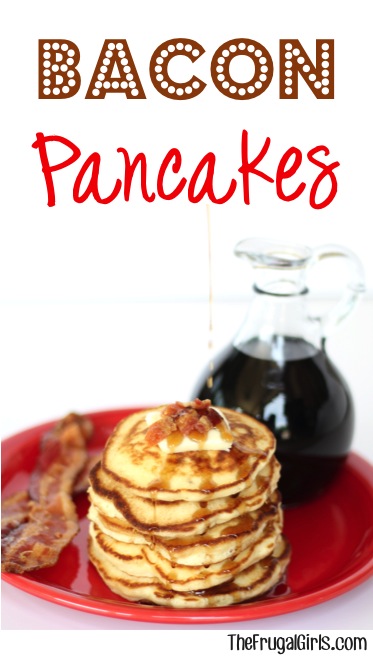 Bacon Filled Pancakes Recipe Bacon In Every Bite The Frugal Girls