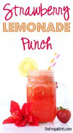 Strawberry Lemonade Punch Recipe from TheFrugalGirls.com