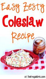 Easy Zesty Coleslaw Recipe at TheFrugalGirls.com
