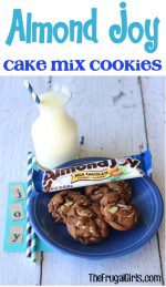 Almond Joy Cake Mix Cookies Recipe from TheFrugalGirls.com