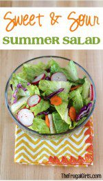 Sweet and Sour Summer Salad Recipe from TheFrugalGirls.com