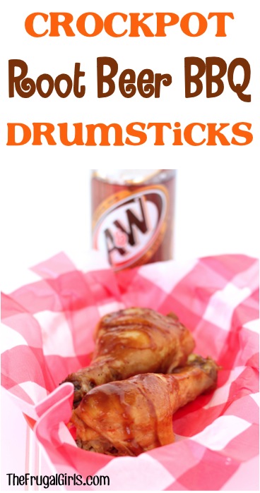 Crockpot Root Beer Barbecue Drumsticks Recipe at TheFrugalGirls.com
