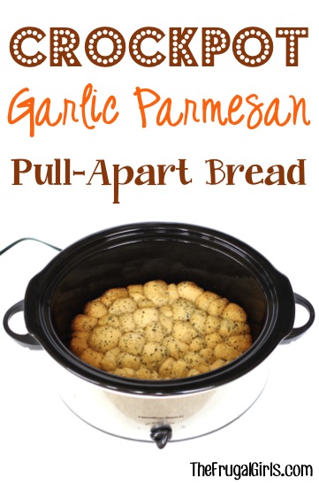 Crockpot Garlic Parmesan Pull-Apart Bread Recipe! {6 Ingredients} - The ...