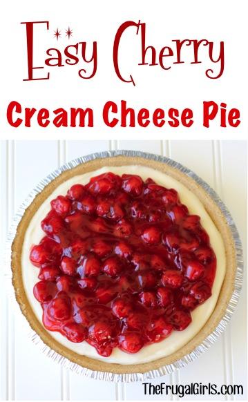No Bake Cherry Cream Cheese Pie Recipe! {Easy Cheesecake} - The Frugal ...