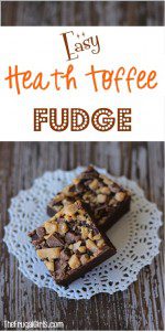 Easy Heath Toffee Fudge Recipe from TheFrugalGirls.com