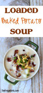 Loaded Baked Potato Soup Recipe from TheFrugalGirls.com