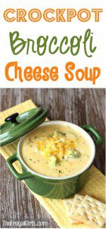 Crockpot Broccoli Cheese Soup Recipe from TheFrugalGirls.com