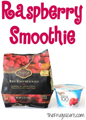 Easy Raspberry Smoothie Recipe from TheFrugalGirls.com