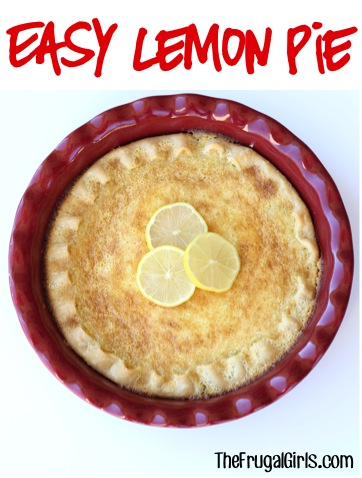 Lemon Pie Recipe from TheFrugalGirls.com