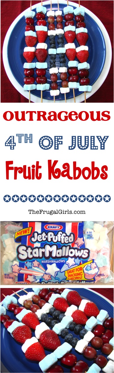 4th Of July Fruit Kabobs Recipe {patriotic Dessert} The Frugal Girls