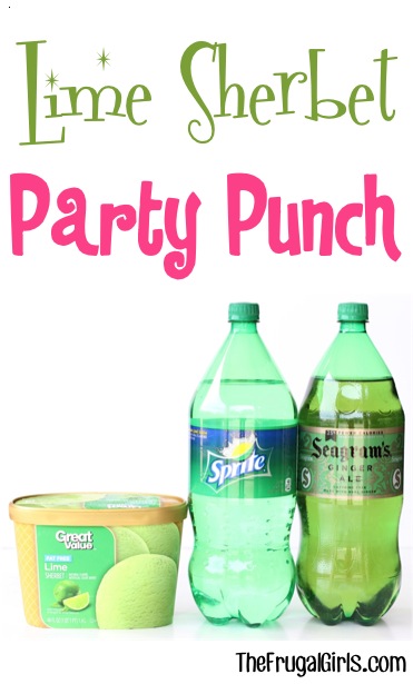 Lime Sherbet Green Party Punch Recipe from TheFrugalGirls.com