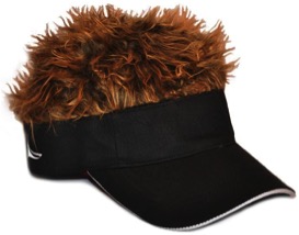 Adjustable Visor with Spiked Hair
