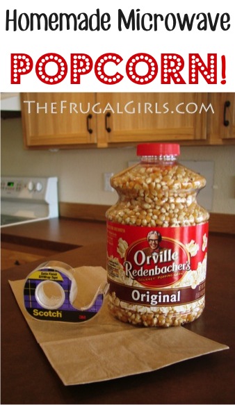 Easy Homemade Microwave Popcorn Recipe at TheFrugalGirls.com