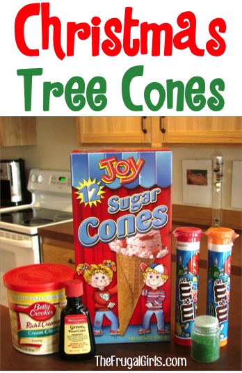 Christmas Tree Cones Craft for Kids - from TheFrugalGirls.com