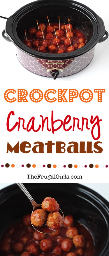 Cranberry Meatballs Recipe at TheFrugalGirls.com