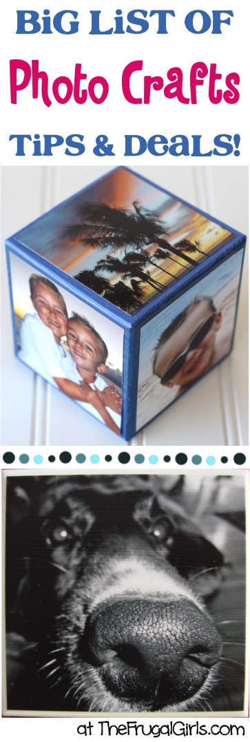 HUGE List of Photo Crafts, Photography Tips and Deals at TheFrugalGirls.com