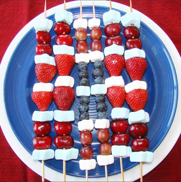 4th of July Fruit Kabobs Recipe Easy