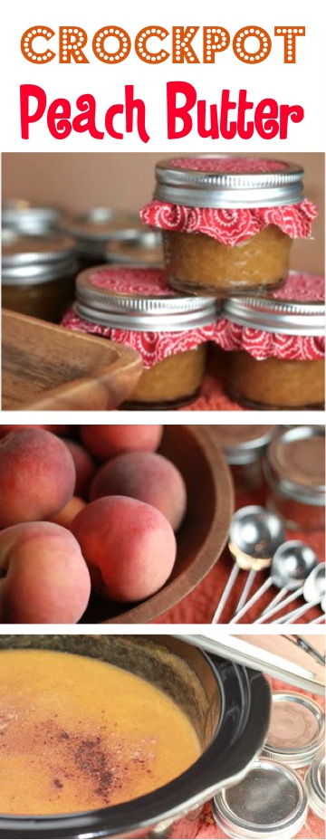 Easy Crockpot Peach Butter Recipe at TheFrugalGirls.com