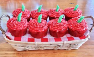 Red Velvet Apple Frosted Cupcakes Recipe