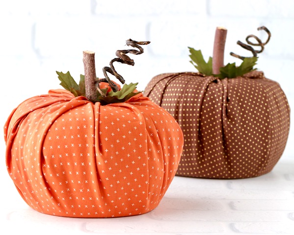 How to Cover Pumpkins with Fabric + Decorating Tips - CATHIE