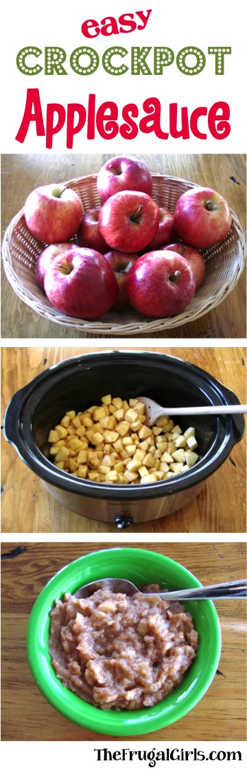 Easy Crockpot Applesauce Recipe from TheFrugalGirls.com