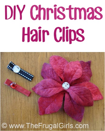 How to Make Cute Christmas Hair Clips! - The Frugal Girls