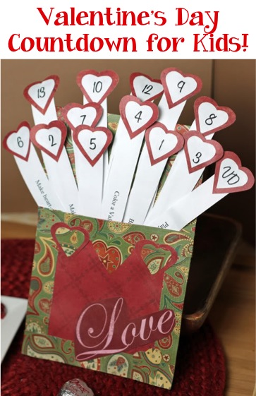 Valentine's Day Countdown for Kids at TheFrugalGirls.com