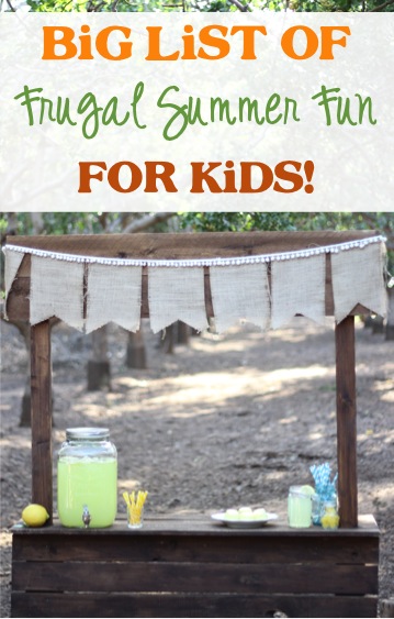 BIG List of Frugal Summer Fun Ideas for Kids from TheFrugalGirls.com