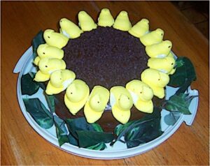 Sunflower Peeps Cake Easy