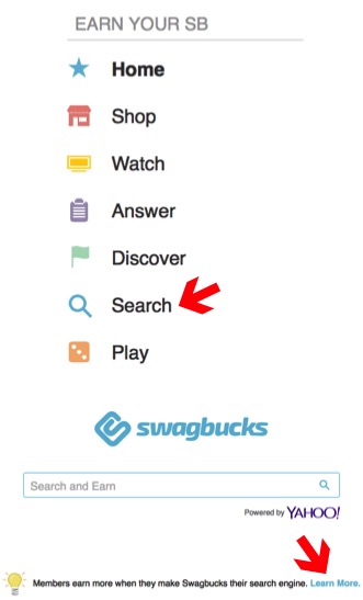 Establezca Swagbucks como el motor de búsqueda predeterminado