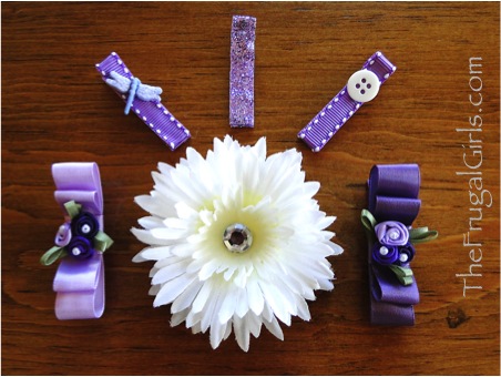 How to Make Spring Hair Clips from TheFrugalGirls.com