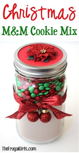 Christms M&M Cookie Mix in a Jar